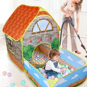 Colorful Playhouse Ball Pit for Kids With 100 Ball